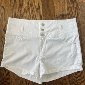 Tinseltown white jean denim shorts womens 14